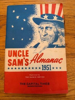 Uncle Sam's Almanac 1951 Vintage-Style Red, White & Blue Cover
